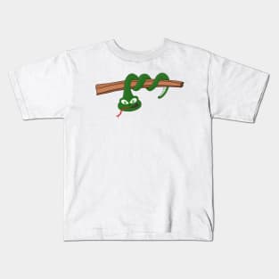 A snake hanging Kids T-Shirt